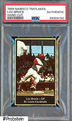 1969 Nabisco Team Flakes Lou Brock St. Louis Cardinals HOF PSA Authentic • $16.50