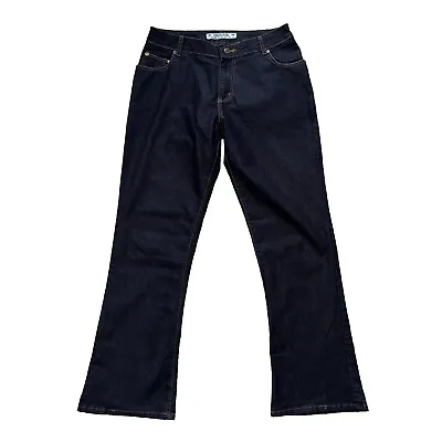 Vtg Y2K Von Dutch Boot Cut Jeans Dark Wash USA Made Womens Size 31 30” Inseam • $20