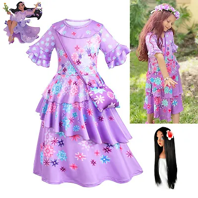 £5.82 • Buy Princess Floral Fancy Dress Up Cosplay Encanto Isabella Kids Girls Party Costume