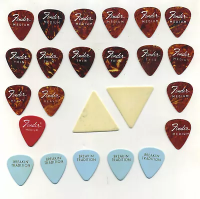 Vintage Mixed Guitar Pick Lot 1970’s Fender Thin - Heavy Tort Celluloid • $32