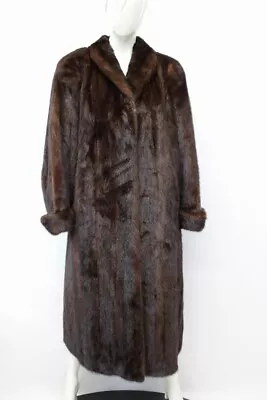 Excellent Dark Mahogany Mink Fur Coat Jacket Women Woman Size 6-8 Small-medium • $275