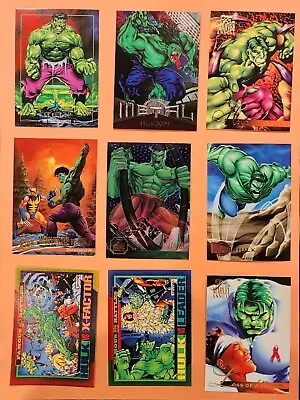 HULK Marvel Comics 9 Card Lot With CHASE / INSERT Card! • $1.50