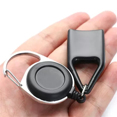 Retractable Lighter Leash Clip Keychain Rubber Cover Large Maxi Bic Black • $5.09