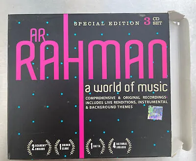 A.R. Rahman- A World Of Music. 3 CD Box Set VGC Import India Sony • £16