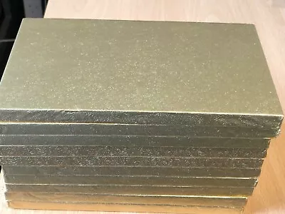 Gold Rectangle Cake Boards Drum 12mm Thick Strong Base Tray Card 5x8  - 15 And  • £3.65