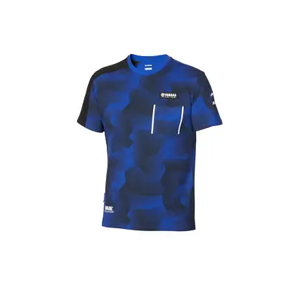 Official Yamaha Racing Paddock Blue Camo S Men's 'Durham' T-Shirt • £30.99