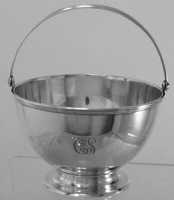 Tiffany& Co. Sterling Silver 925/1000 Basket With Swing Handle Mono • $595