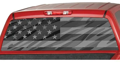 $59 • Buy American Flag B&W Army Camo Rear Window Graphic Decal Tint Sticker Truck RW2_006