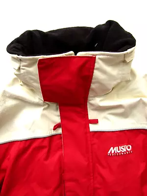 Musto Performance Men's Sailing Jacket Medium Red & Cream Nylon PU LJKTC208 • £39.99