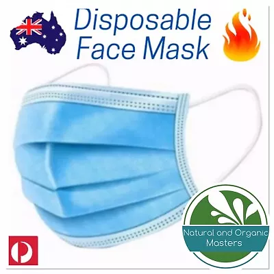 ✅ Protective FACE MASK Disposable Medical 3 Layer Filter Breathing QUICK POST • $1.55