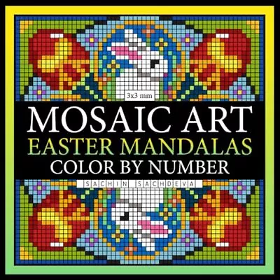 Mosaic Art Easter Mandalas: Color By Number Coloring Books For Adults For Relaxa • $17.14