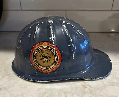 Vintage Hard Hat International Brotherhood Of Electrical Workers Blue USA READ • $59.99