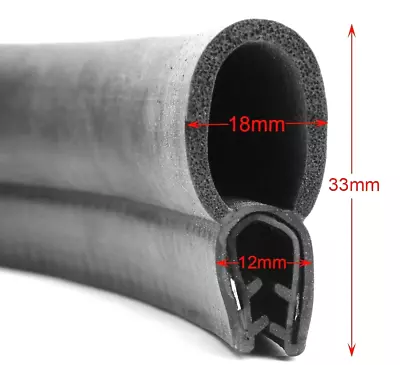 O-U Rubber Channel Car Door Seal Strip 9.8ft Rubber Waterproof Weatherstrip Home • $48.29