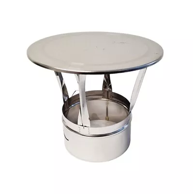 Stove Pipe Cap Chimney Cowl Stainless Steel Rain Cover Protector Top Burner Pot • £15.99