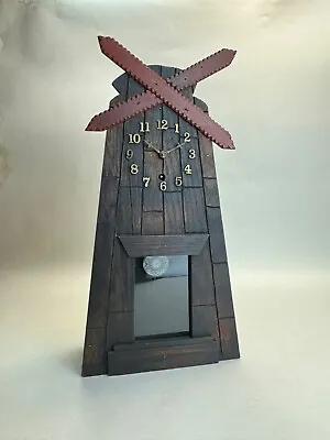 Gilbert Windmill Mission Mantel Clock / Runs Great • $114