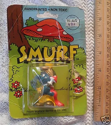 Smurf Figure 1982 Wallace Berrie Schleich In Package King Gold Crown Scepter  • $20