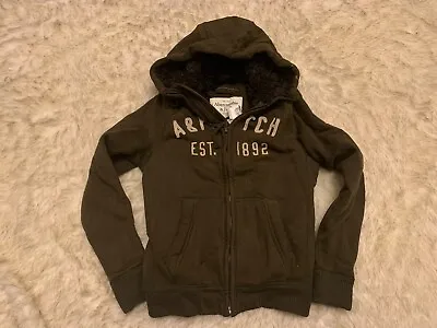 NEW Men’s Abercrombie & Fitch AF Heavy Fur Lined Zip Hoodie Jacket (Large) Y2K • $299.99