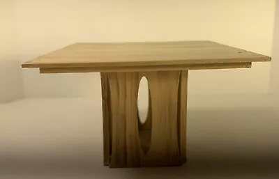 Dollhouse Miniature Square Table 1:12 Scale Mid Century Modern Blonde Oak Finish • $49.99