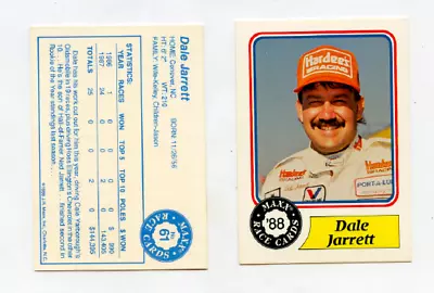 1988 Maxx Race Cards # 61 Dale Jarrett   Rookie Card • $1.79