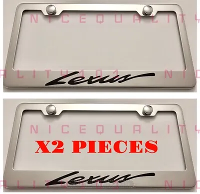 2X Lexus Stainless Steel Metal Finished License Plate Frame Holder • $21