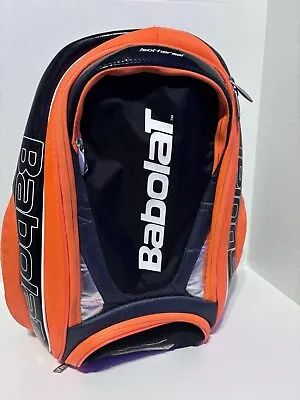 Babolat Pure Strike Black Orange 6 Isothermal Bag/ Tennis Backpack • $49.95