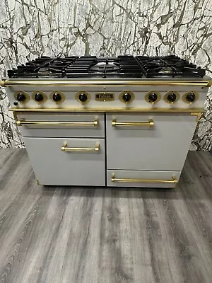 Falcon 110 Range Cooker In Goose Grey & Brass Full Gas REF F31 Rangemaster • £2490