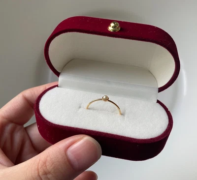 £90 • Buy 18K Solid Yellow Gold (AU750) Akoya Pearl Ring- Size 56 (UK Size O)- Brand New