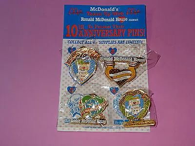 Pins RONALD McDONALD HOUSE * Hawaii * 10th Anniversary * 1987-97* 4 Pins * Nice • $9