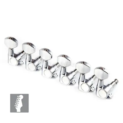 Hipshot 6K1EN0C Mini Tuners Classic 6-In-Line Non-Staggered Closed-Gear - CHROME • $59.95