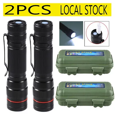 12000000 Lumens Small LED Mini Flashlight Pocket Super Bright Torch Rechargeable • $9.98