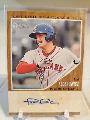 TIM FEDEROWICZ 2011 Topps Auto Autograph Rookie RC SP #/861 Portland SeaDogs C • $8