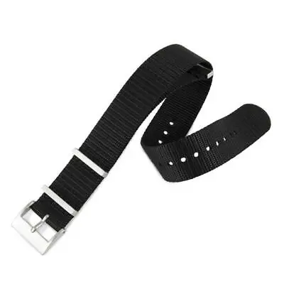 Marathon 22mm Nylon DEFSTAN Watch Band Stainless Steel Square Buckle WW005023BK • $86.55