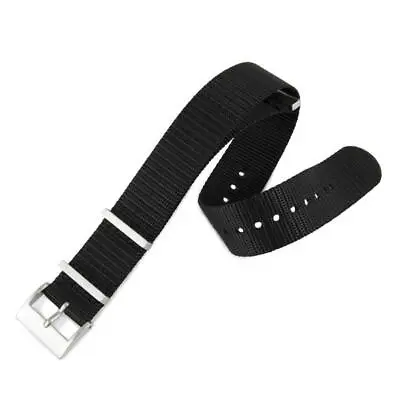 Nylon DEFSTAN Watch Band/Strap Stainless Steel Square Buckle 20mm WW005024BK NEW • $101.82