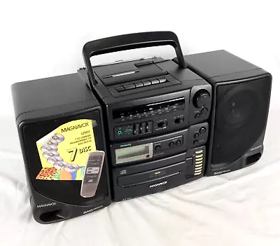 Magnavox Portable Mini System AZ 9855 AM FM Cassette Tape CD Boombox  Ass Reflex • $54.99