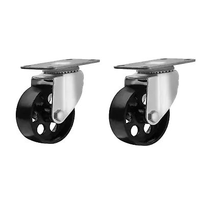 2/4/8PCS Swivel Casters 3 &3.5  Heavy Duty Steel Cast Iron Plate Casters Wheels • $17.66