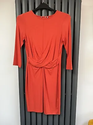 Bnwot New Marks & Spencer Burnt Orange Flattering Stretchy Shift Dress Size 12 • £12.99