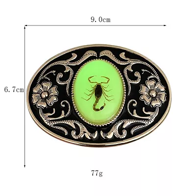 Western Men Alloy Vintage Fashion Leather Belt Buckle Cowboy Pattern Metal USA • $10.99