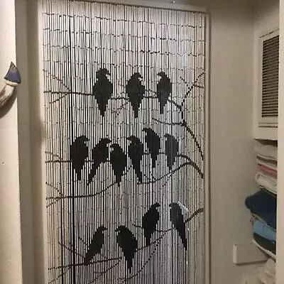 The Birds Bamboo Beaded Curtain For Doorway Beaded Curtain For Closets Bamb... • $80.04