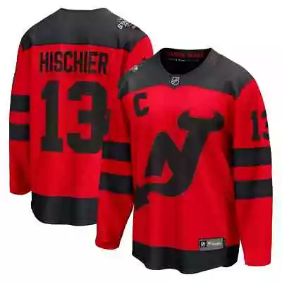 Nico Hischier #13 New Jersey Devils Stadium MEN Stitched Jersey Red/Black/White • $47.99