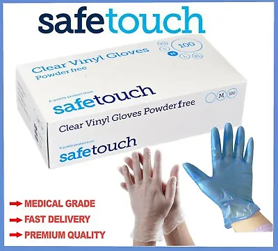 £7.49 • Buy Disposable Powder Free Clear Vinyl Gloves Food Medical Surgical Tattoo ALL SIZES
