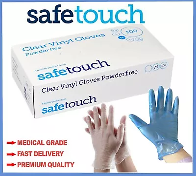£7.49 • Buy Disposable Powder Free Clear Vinyl Gloves Food Medical Surgical Tattoo ALL SIZES