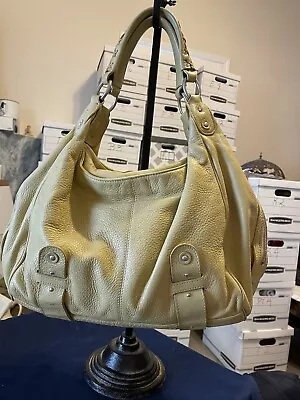 Sigrid Olsen Mustard Yellow Pebbled Leather Shoulder Bag Purse • $24.99