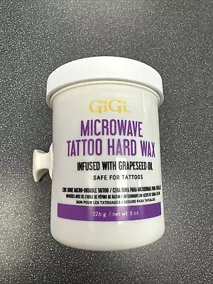 GIGI MICROWAVE TATTOO HARD WAX INFUSED W/ GRAPESEED OIL 8oz- New Without Box • $19.99