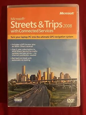 Microsoft Streets & Trips 2008 With GPS Locator • $10