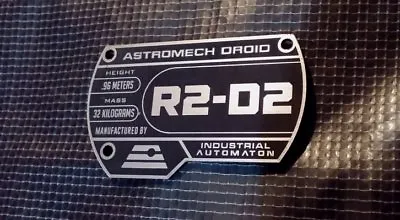 Custom R2-d2 Specifications Data Plate Prop Star Wars Droid Serial • $23.99