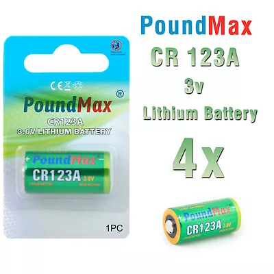 4 X PoundMax  CR123A 3 V Lithium-Ion Photo Battery  • £7.69