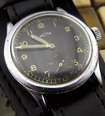 Rare Swiss RECTA DH Wehrmacht Watch Of The German Army Of The II WW D= 1299 In • $633.50