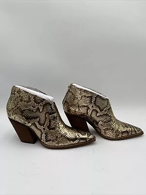 Women’s Vince Camuto Grishell Boots Kenia Metallic Snake Gold Size 9M • $54.99
