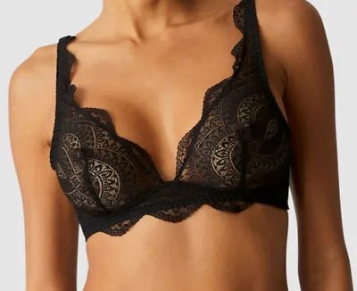$79.95 • Buy Authentic Sexy Simone Perele Karma Full Cup Control Bra Black - Size 14D