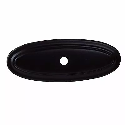 GlideRite 3  Thin Oblong Ring Cabinet Knob Backplate Matte Black - 1034-MB-1 • $3.99